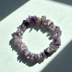 B95【水瓶雙魚座|2月誕生石】紫水晶小碎片純珠手鏈手串