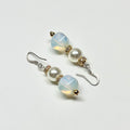 E25 Opal | Freshwater Pearl Classic Hoop Gold Earrings