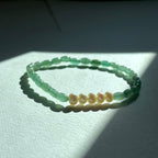 BS267 [Taurus Gemini | May Birthday] Oval Green Aventurine Freshwater Pearl Light Bracelet