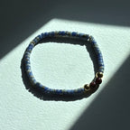 BS268 [Clarify Yourself] Blue Stone Garnet 18K Simple Gold-plated Light Bracelet