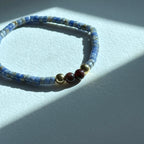 BS268 [Clarify Yourself] Blue Stone Garnet 18K Simple Gold-plated Light Bracelet