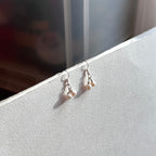 E29 [Glass meteorite] Libyan gold meteorite gold-plated earrings