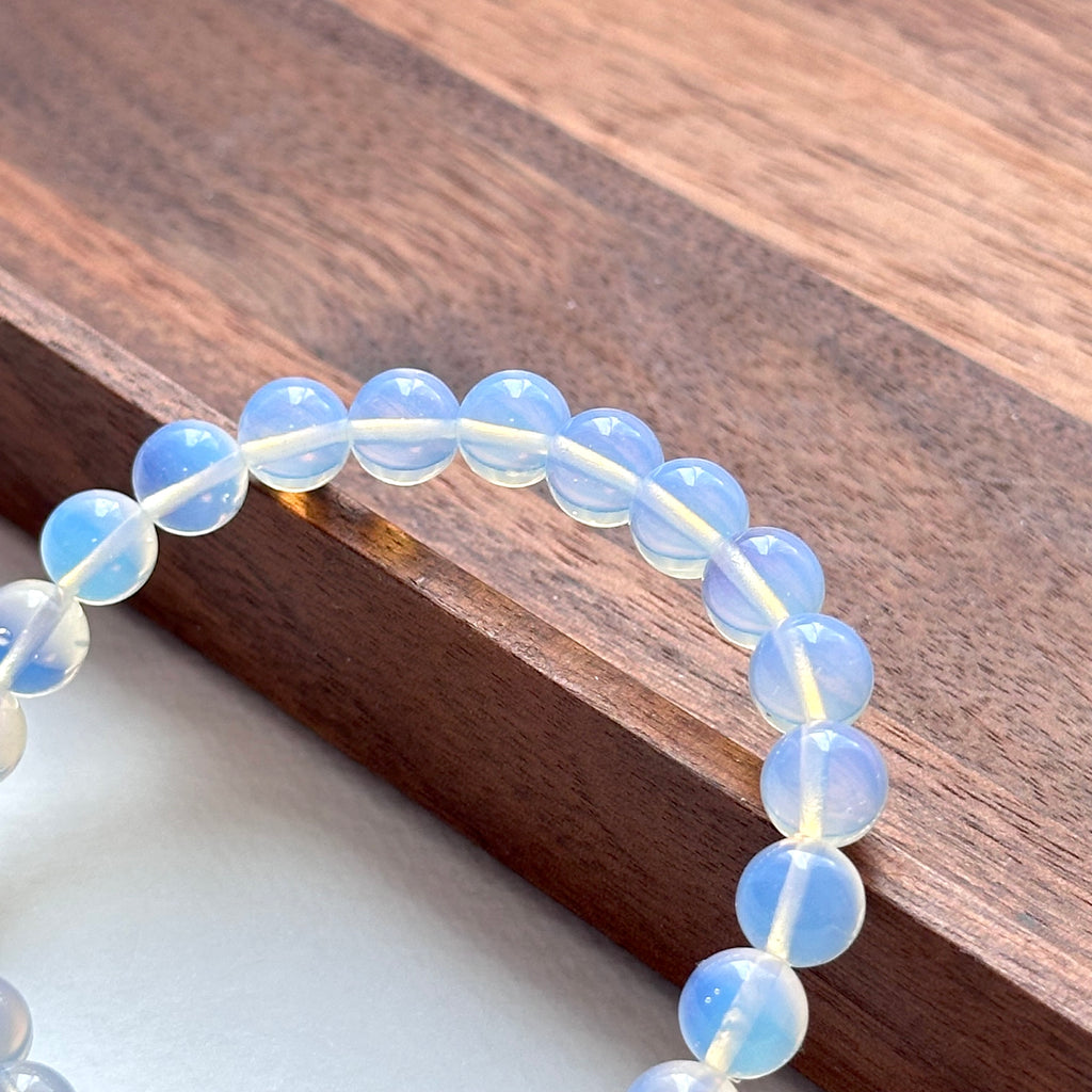 B34 【天秤天蠍座|10月】蛋白石純珠手鏈手串