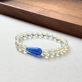 BS272 [Libra-Scorpio | October] Opal | Blue Glass Bracelet