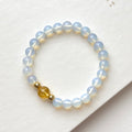 BS275 [Libra, Scorpio, Sagittarius | October/November] Opal | Citrine Simple 18K Gold Plated Bracelet