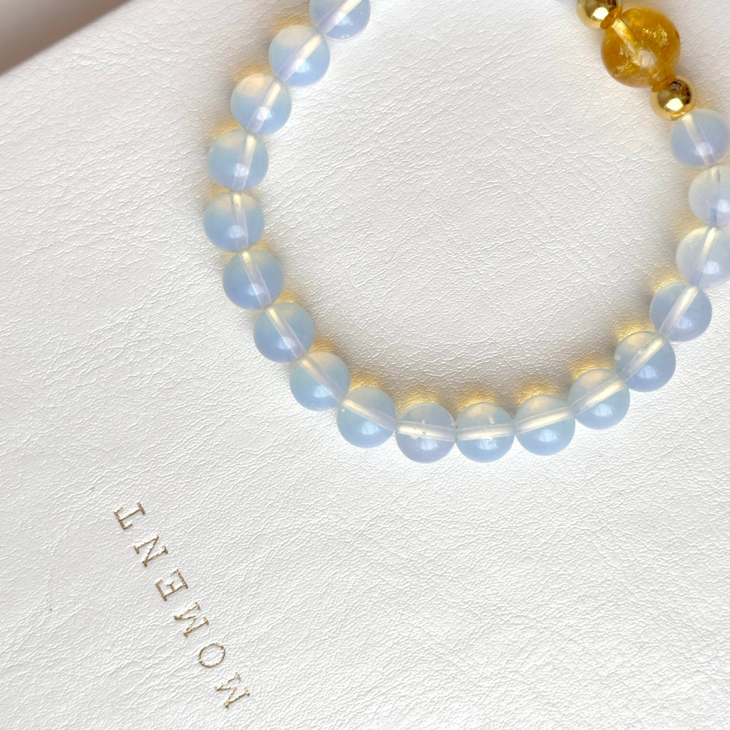 BS275 [Libra Scorpio Sagittarius | October/November] Opal Citrine Simple 18K Gold-plated Bracelet