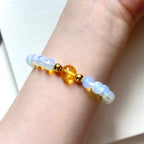 BS275 [Libra Scorpio Sagittarius | October/November] Opal Citrine Simple 18K Gold-plated Bracelet