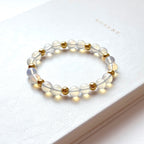 BS271 [Libra Scorpio | October] Opal Double Simple 18K Gold-plated Bracelet
