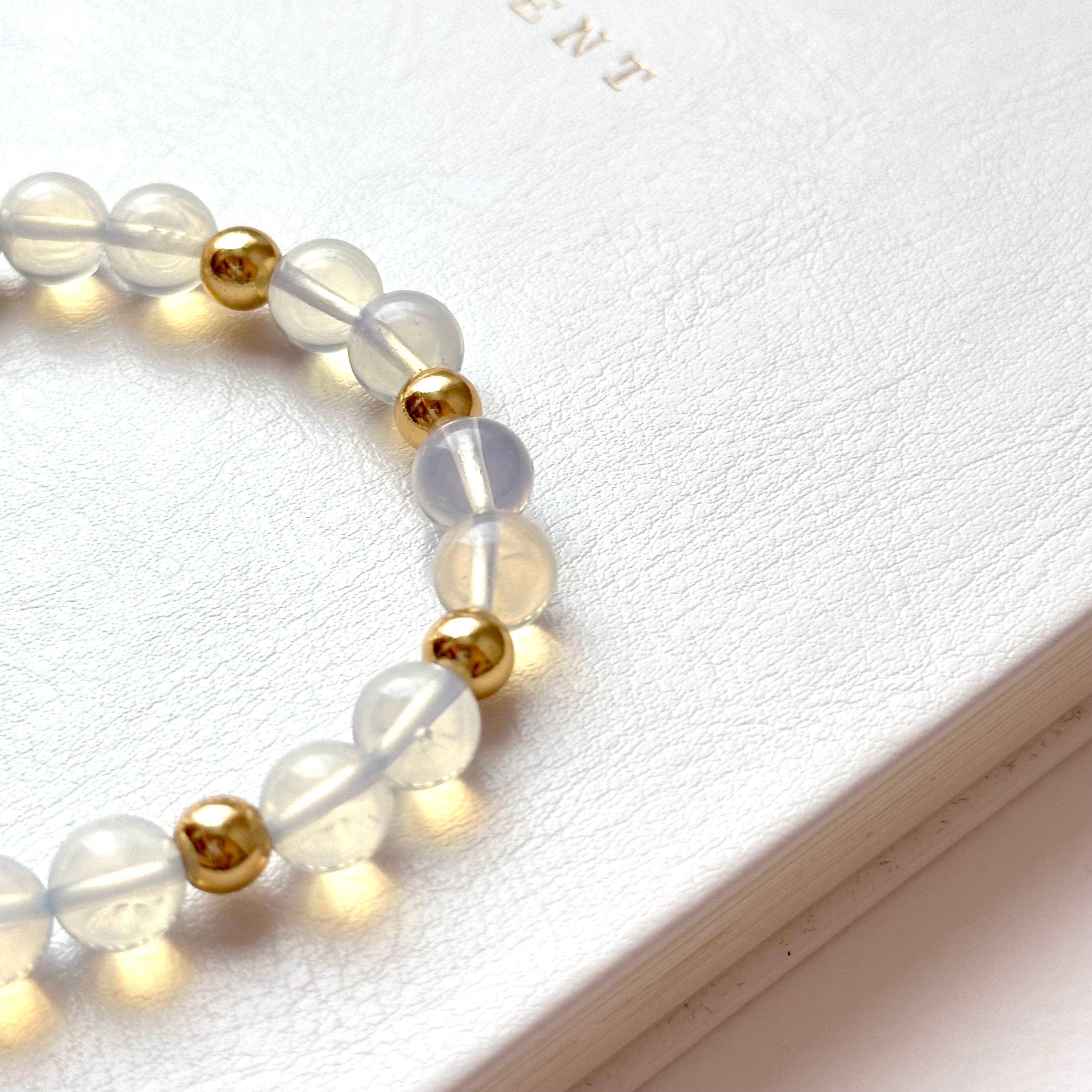 BS271 [Libra Scorpio | October] Opal Double Simple 18K Gold-plated Bracelet