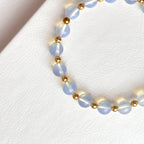 BS277 [Libra Scorpio | October] Opal Single Simple 18K Gold-plated Bracelet