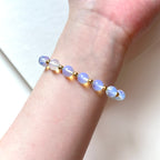 BS277 [Libra Scorpio | October] Opal Single Simple 18K Gold-plated Bracelet