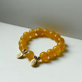 BS72 [2026 Year of the Horse Bringing Good Fortune | Family Peace] Yellow Agate "Buddha Image" 14K Gold Accessory Bracelet