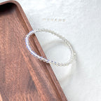 B101【天秤天蠍座|10月】蛋白石切角純珠手鏈手串