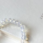 B102【天秤天蠍座|10月】蛋白石切角橢圓純珠手鏈手串