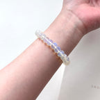 B102【天秤天蠍座|10月】蛋白石切角橢圓純珠手鏈手串