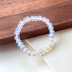 B102【天秤天蠍座|10月】蛋白石切角橢圓純珠手鏈手串