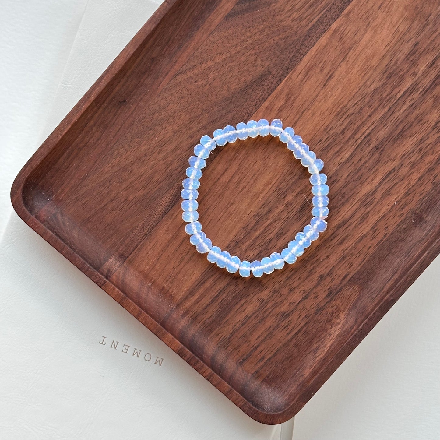 B102 [Libra Scorpio | October] Opal Cut Oval Pure Bead Bracelet