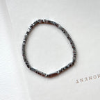 B104【Y3K】銅鍍銀純小方塊碎片輕純珠手鏈手串