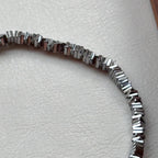 B104【Y3K】銅鍍銀純小方塊碎片輕純珠手鏈手串