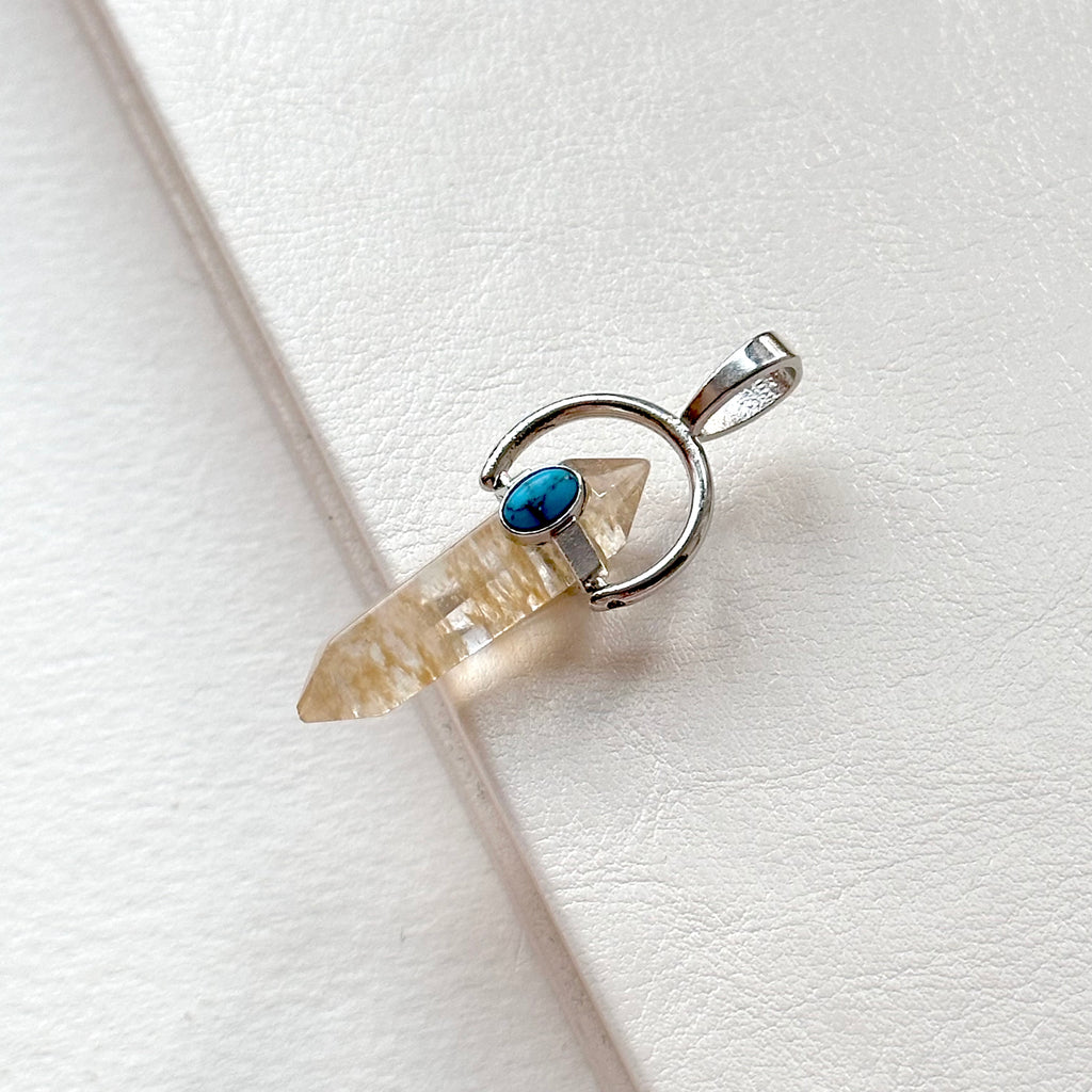 N90【Protection and Implementation】Hematite Peace Buckle Gold-plated Necklace