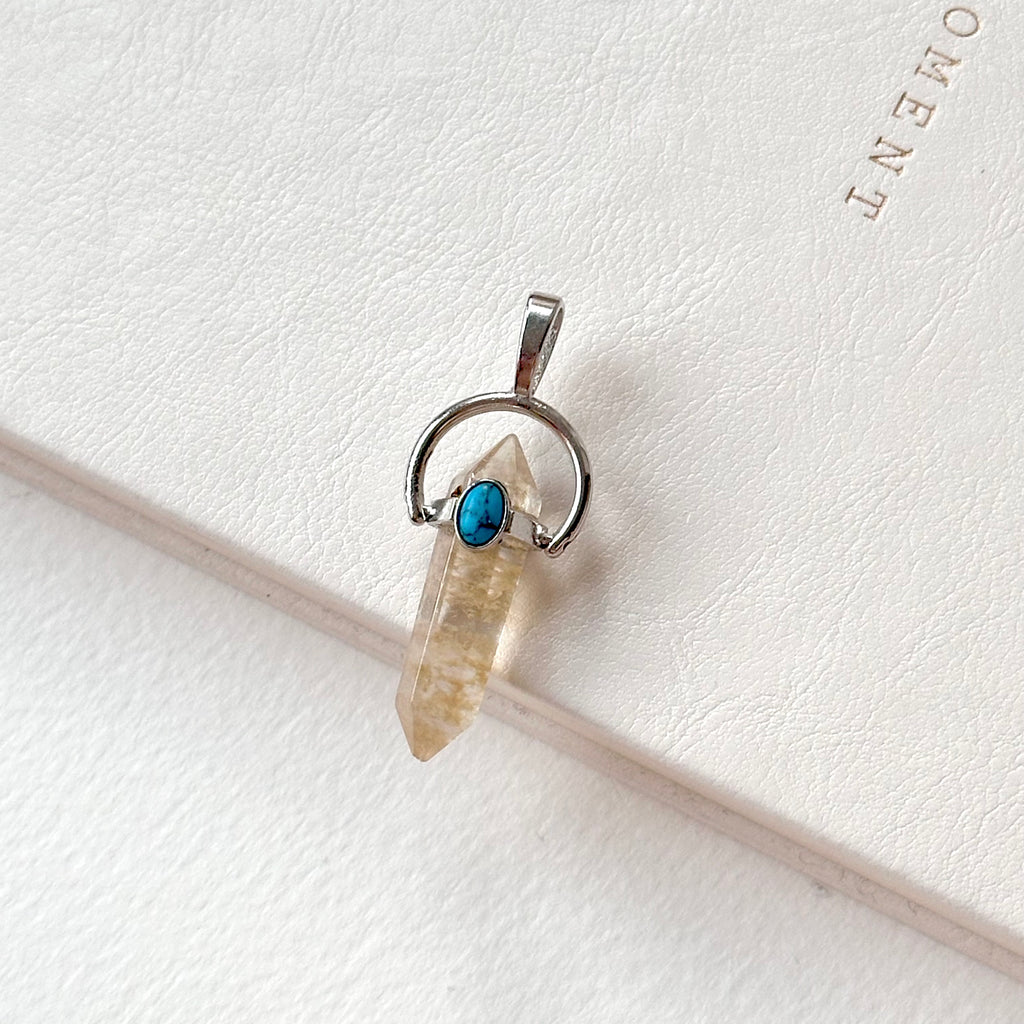 N90【Protection and Implementation】Hematite Peace Buckle Gold-plated Necklace