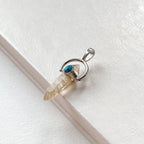 N90【Protection and Implementation】Hematite Peace Buckle Gold-plated Necklace