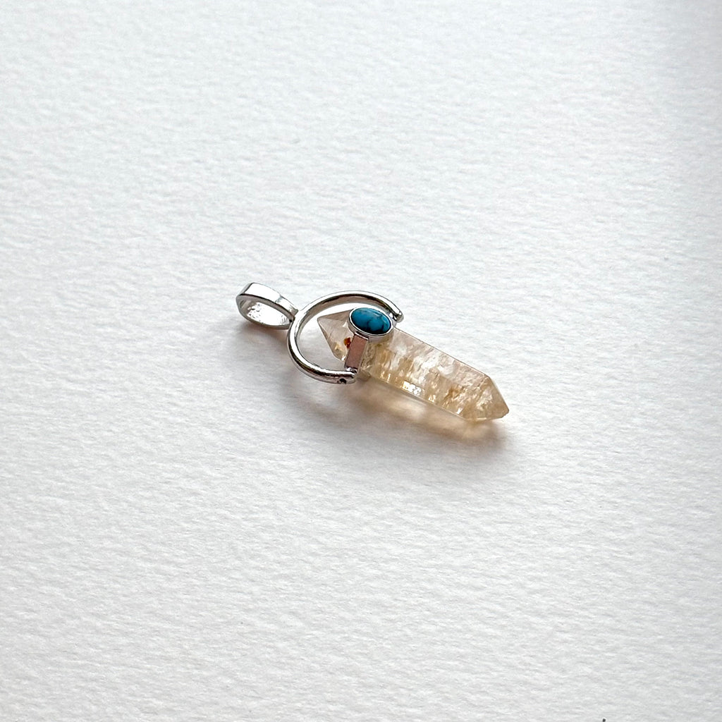 N90【Protection and Implementation】Hematite Peace Buckle Gold-plated Necklace