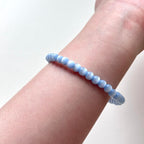 BS281 [Stone of Luck] Blue Cat's Eye Stone Ingot Rose Quartz Light Bracelet