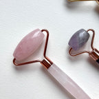 TS27 天然水晶雙頭鍍金按摩滾輪 面部身體按摩 舒緩肌肉緊繃 禮物