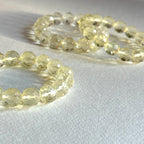 B106 [Glass meteorite] Gold meteorite cut corner pure bead bracelet