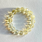 B106 [Glass meteorite] Gold meteorite cut corner pure bead bracelet