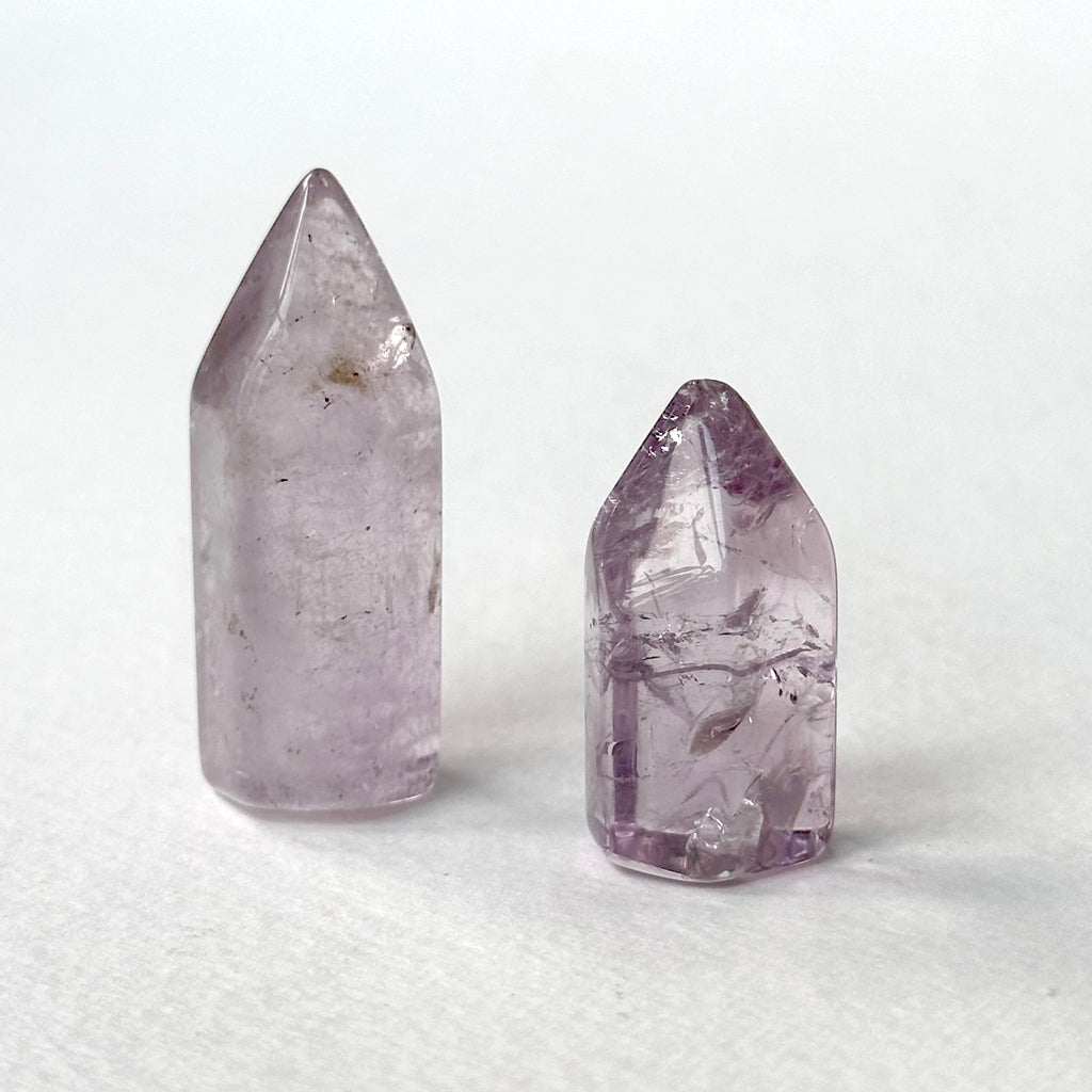 TS33【水瓶雙魚|2月誕生石】紫水晶|迷你六角柱 辦公室家中療癒 擺飾