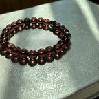 BS293 [Espresso Glass] Brown Glass Simple Silver-plated Rich Gourd Bracelet