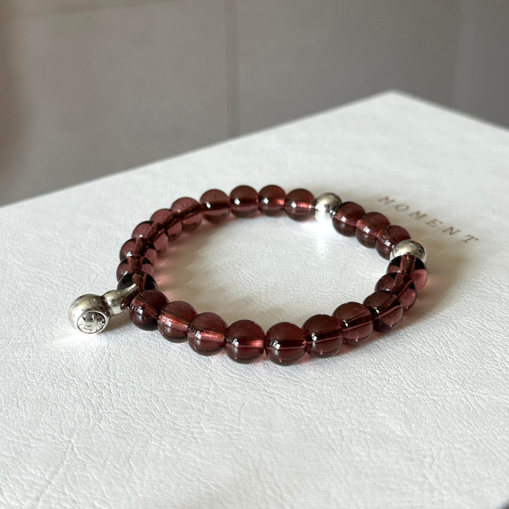 BS293 [Espresso Glass] Brown Glass Simple Silver-plated Rich Gourd Bracelet