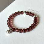 BS293 [Espresso Glass] Brown Glass Simple Silver-plated Rich Gourd Bracelet