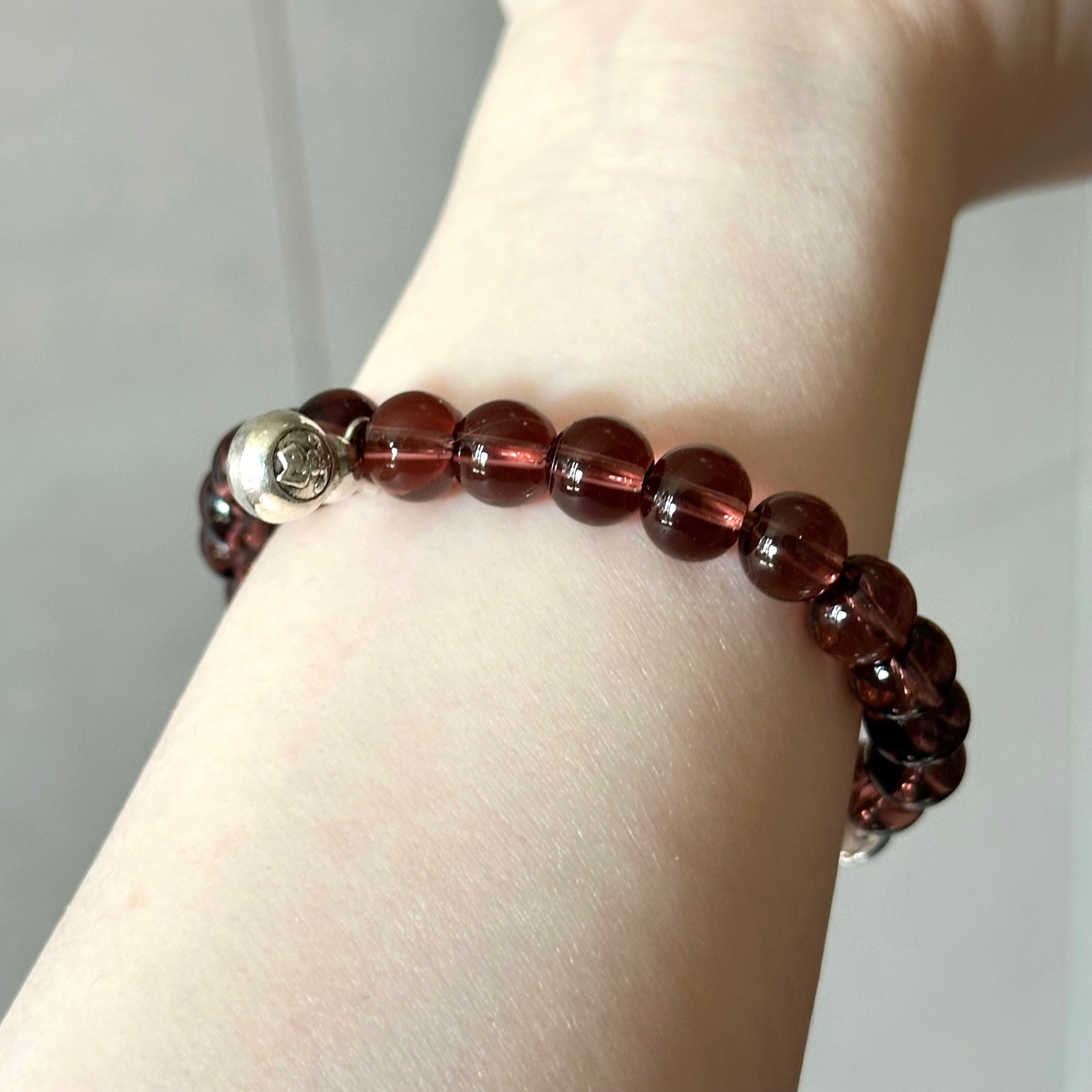BS293 [Espresso Glass] Brown Glass Simple Silver-plated Rich Gourd Bracelet