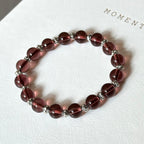 BS294 [Espresso Glass] Brown Glass Vintage Silver-plated Bracelet