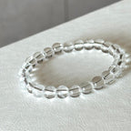 B82 [Aries/Taurus | April] White Crystal Bead Bracelet
