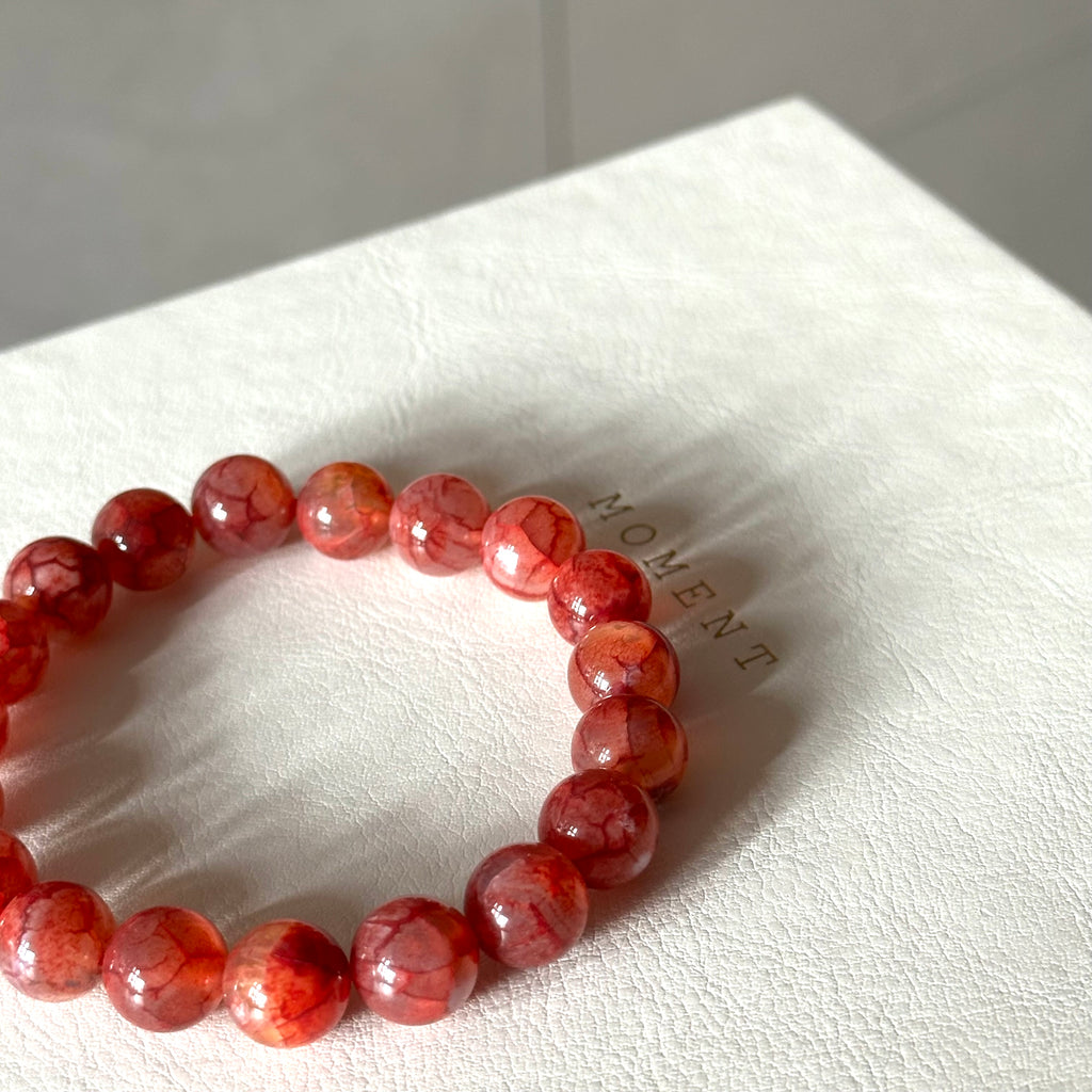 B107 [Libra Scorpio | October] Rose Quartz Cut-angle Pure Bead Bracelet
