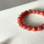 B107 [Libra Scorpio | October] Rose Quartz Cut-angle Pure Bead Bracelet