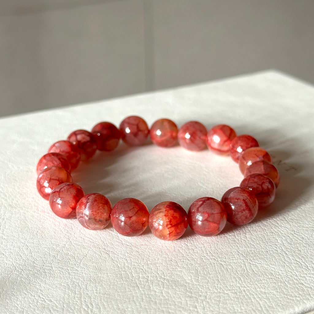 B107 [Libra Scorpio | October] Rose Quartz Cut-angle Pure Bead Bracelet