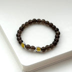 BS90 Smoky Quartz Double Clasp Bracelet (Agate/Pearl) - 5 Styles