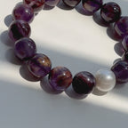 BS80 [Simple Retro] Purple Ghost Freshwater Pearl Bracelet