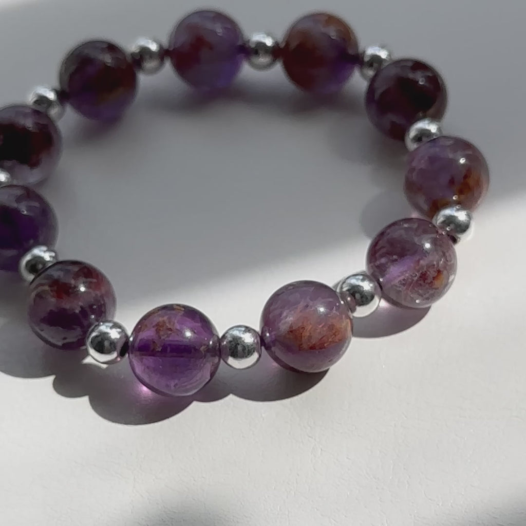 BS81 Purple Ghost Simple Silver-plated Bracelet